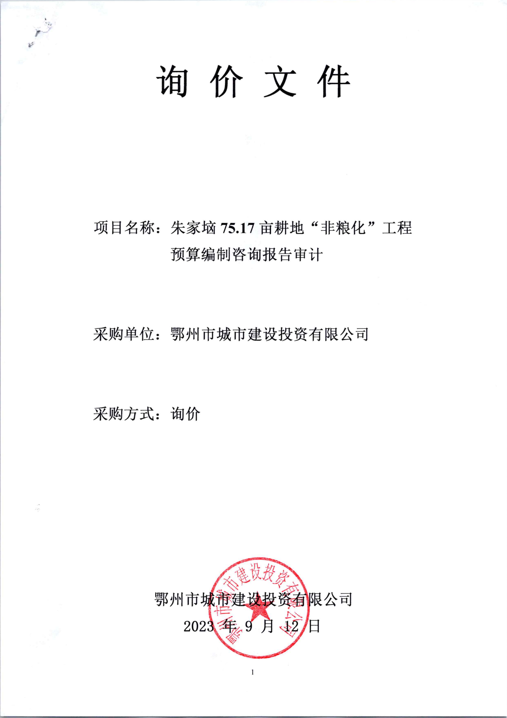 询价文件（朱家垴75.17亩耕地非粮化工程预算编制咨询报告审计）_00